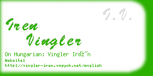 iren vingler business card